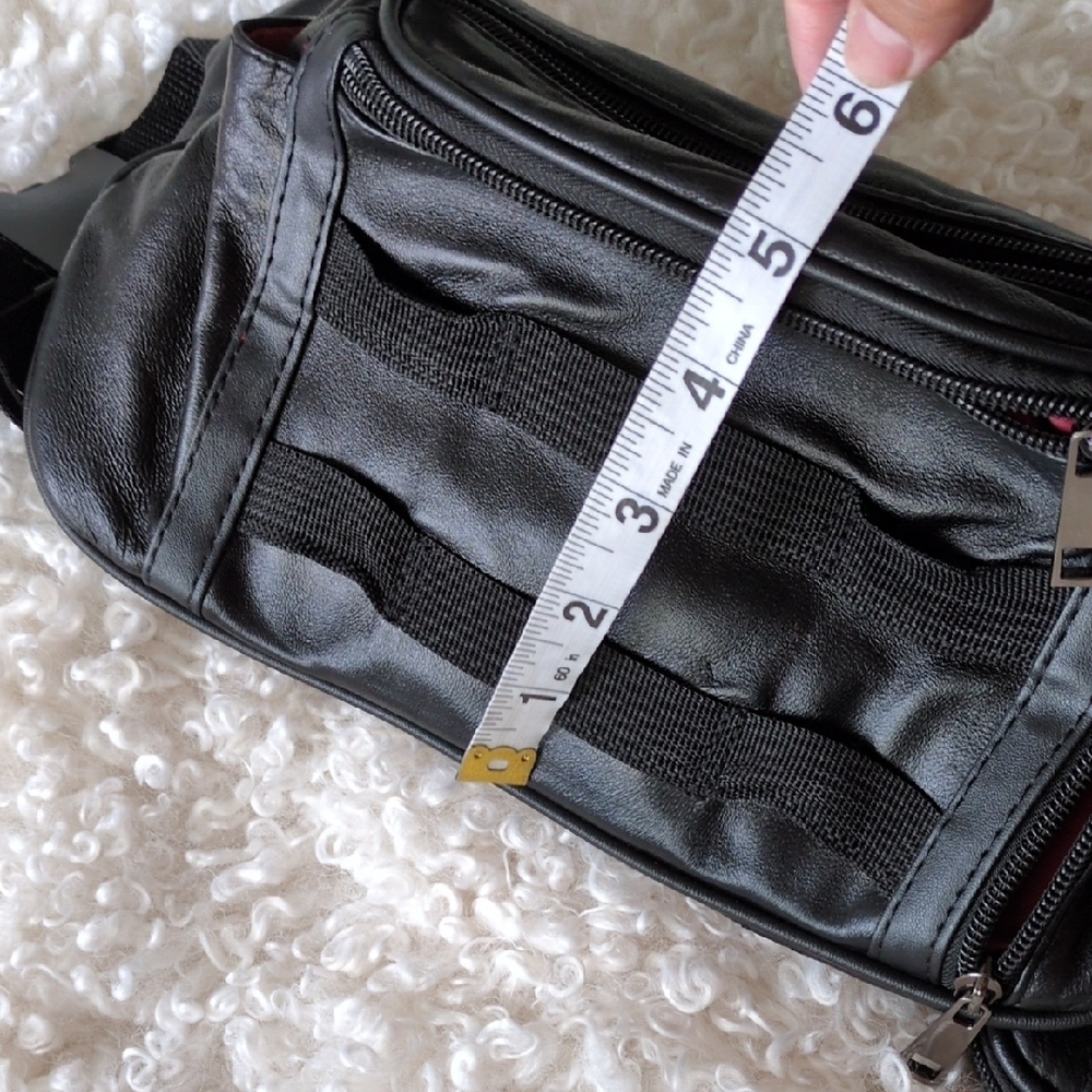 Black Leather Waist Bag - Picture 6 of 10